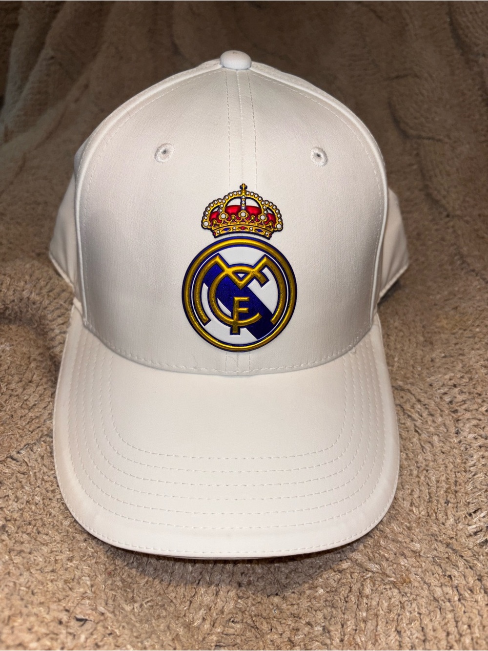 Real Madrid Soccer Football White Snapback Baseball Cap Hat Official Crest